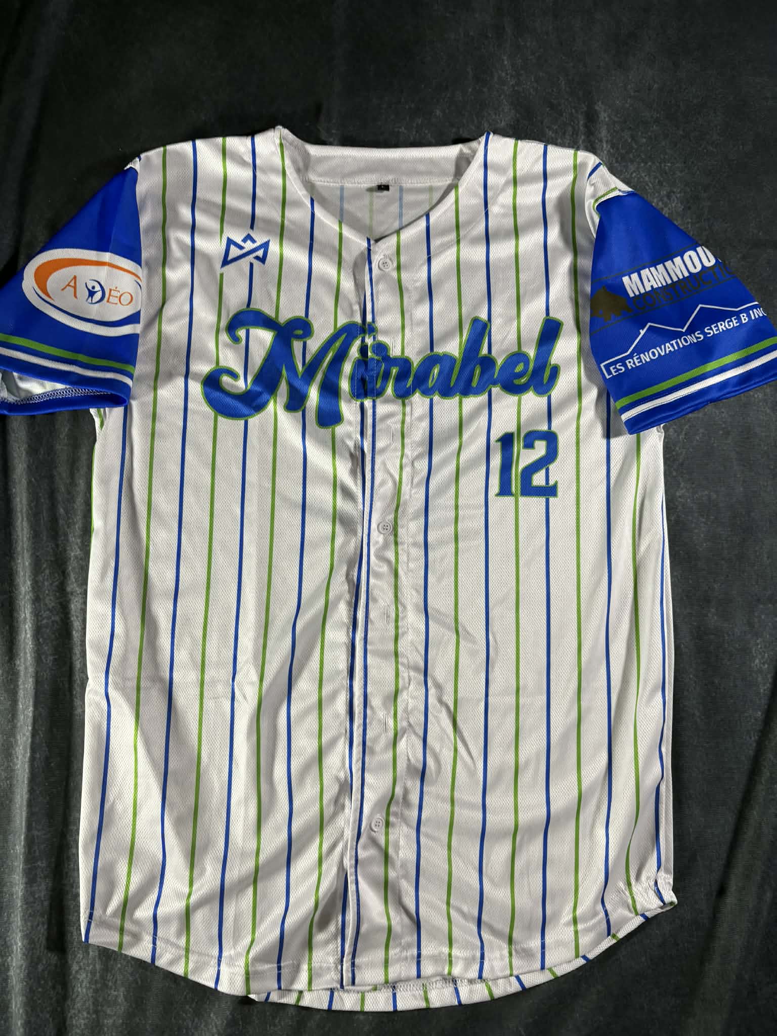 CHEMISE DE BASEBALL PERSONNALISÉ - SUBLIMATION