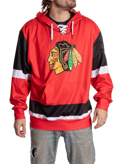 Chicago Blackhawks Hockey Lace Hoodie