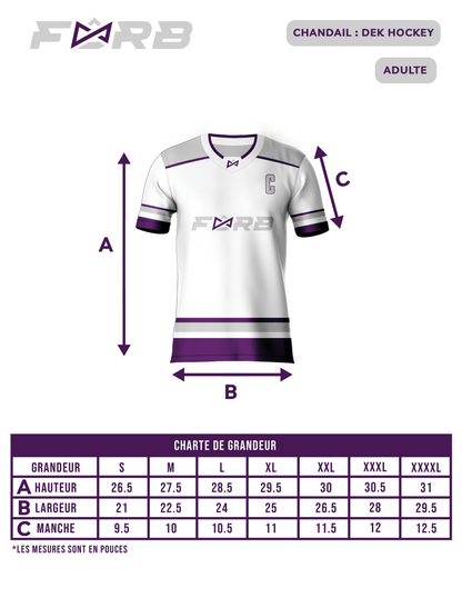 JUNIOR - CHANDAIL DE DEK HOCKEY PERSONNALISÉ