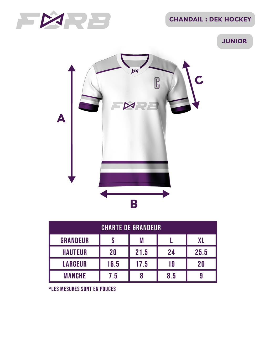 JUNIOR - CHANDAIL DEK - HOCKEY MANCHE LONGUE PERSONNALISÉ