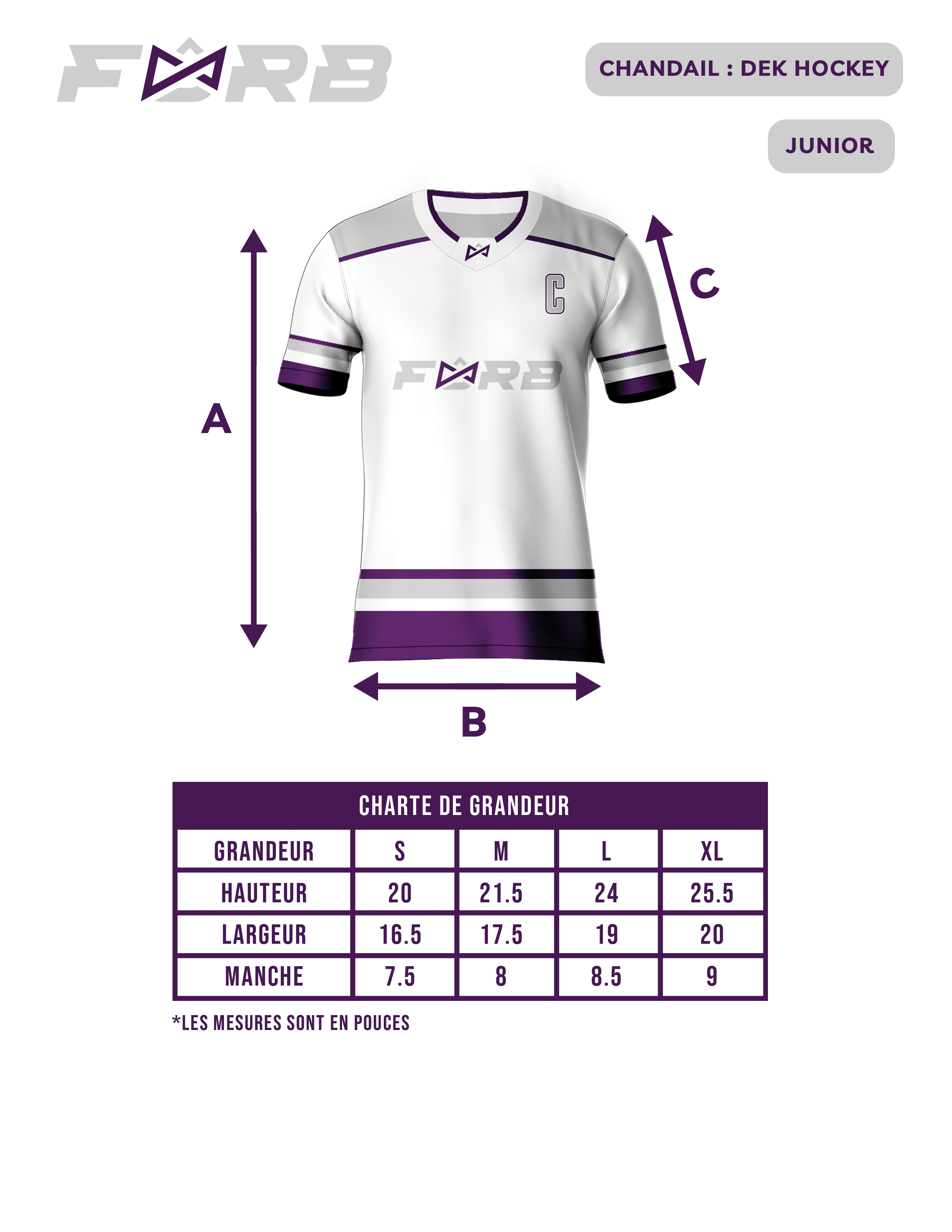 JUNIOR - CHANDAIL DEK - HOCKEY MANCHE LONGUE PERSONNALISÉ