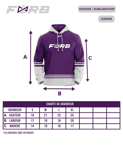 JUNIOR - HOODIE EN SUBLIMATION PERSONNALISÉ