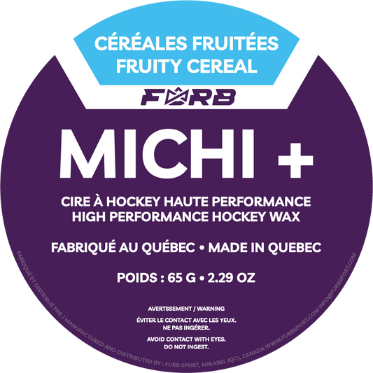 FURB - CIRE À HOCKEY MICHI + : CÉRÉALES FRUITÉES