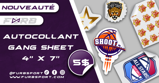 COLLANT PERSONNALISÉ - GANG SHEET 4'' x 7''