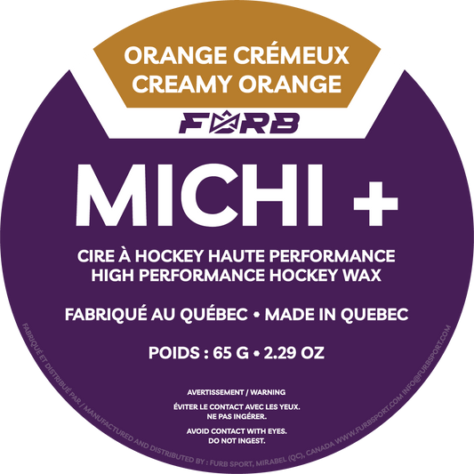 FURB - CIRE À HOCKEY MICHI + : ORANGE CRÉMEUX