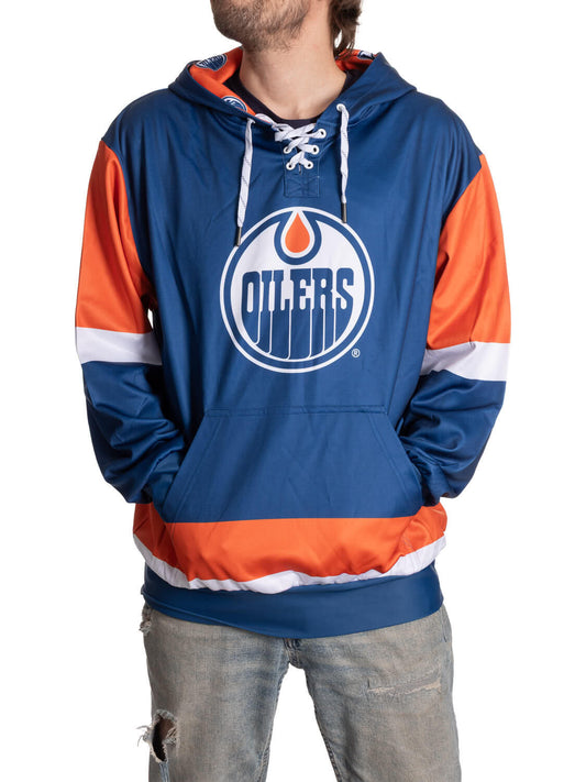 Edmonton Oilers Hockey Lace Hoodie