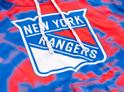 New York Rangers NHL Tie Dye Sublimation Pullover Hoodie