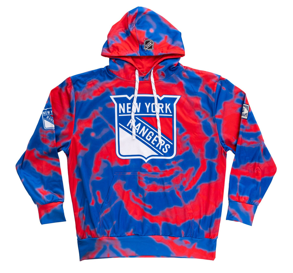 New York Rangers NHL Tie Dye Sublimation Pullover Hoodie