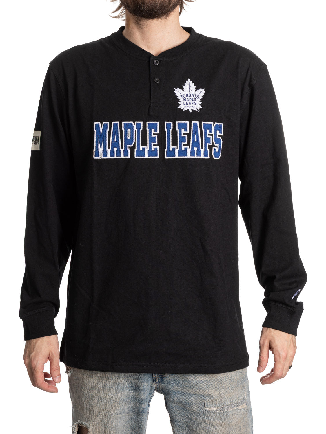 Toronto Maple Leafs Long Sleeve Henley Blackout Edition