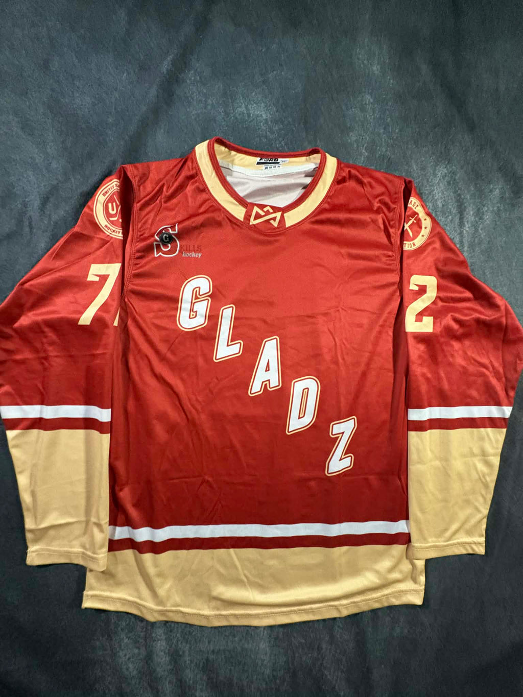ADULTE - CHANDAIL DEK HOCKEY - MANCHE LONGUE PERSONNALISÉ