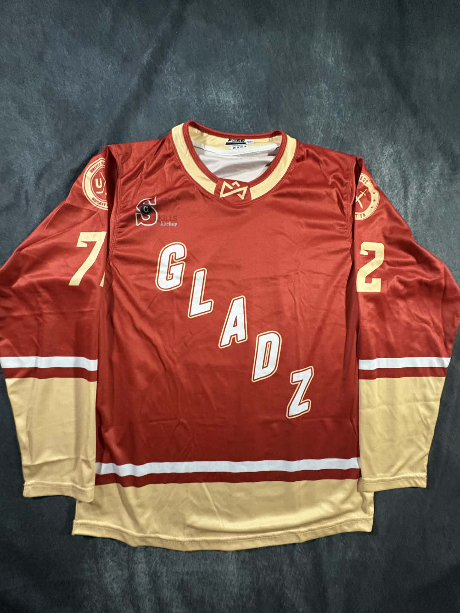 ADULTE - CHANDAIL DEK HOCKEY - MANCHE LONGUE PERSONNALISÉ