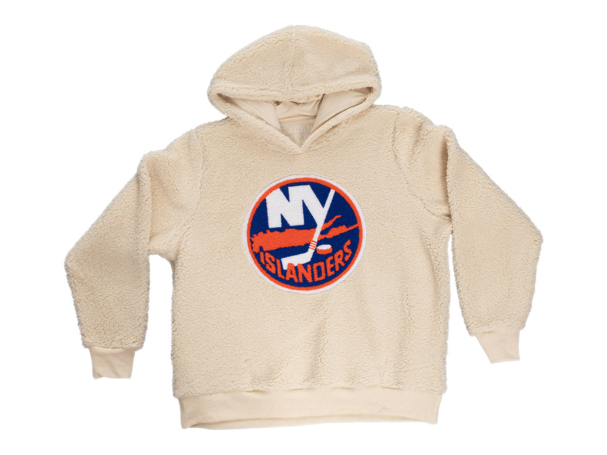 New York Islanders Ladies Sherpa Hoodie with Premium Chenille Logo